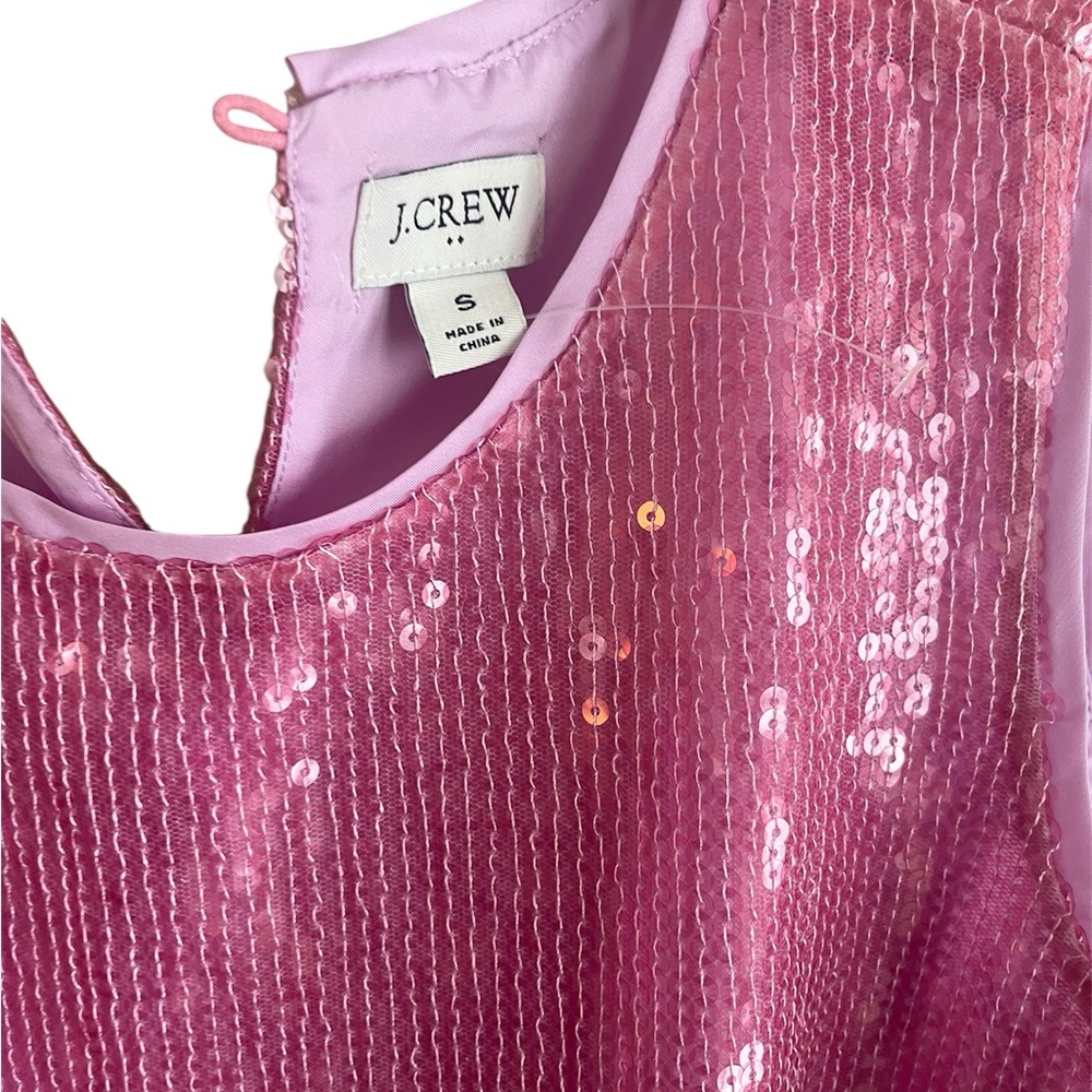 J.Crew Pink Sequin Tank Top - Picture 2 of 3